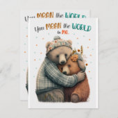 特別な人のための甘いクマのハグカード シーズンカード (正面/裏面)