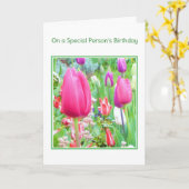 特別な人の誕生日で…宗教的な カード (黄色い花)