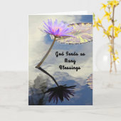 特別な人へのノートカード、水ゆりの画像 カード (黄色い花)