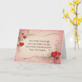 特別な人へのロマンチックな愛の詩のカード カード (黄色い花)