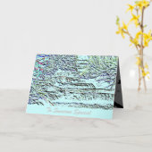 特別な人への滝の挨拶 カード (黄色い花)