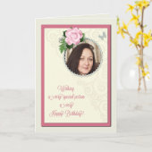 特別な人、写真を追加し、バラ付き誕生日 カード (黄色い花)