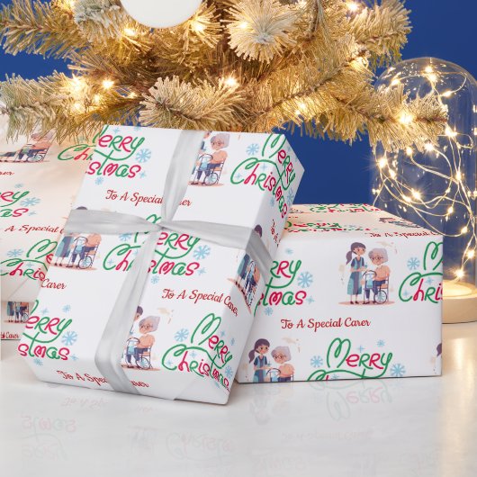 特別な介護者のクリスマス包装紙 ラッピングペーパー (クリスマス)