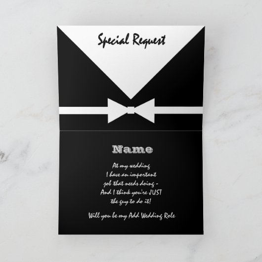 特別な依頼 ウェディングパーティー 任意の役割 V02 招待状 (内部)