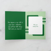 特別な兄弟写真の緑の誕生日 カード (内部)