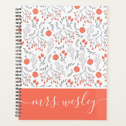 特別な先生のための花の計画帳 プランナー手帳 (正面)