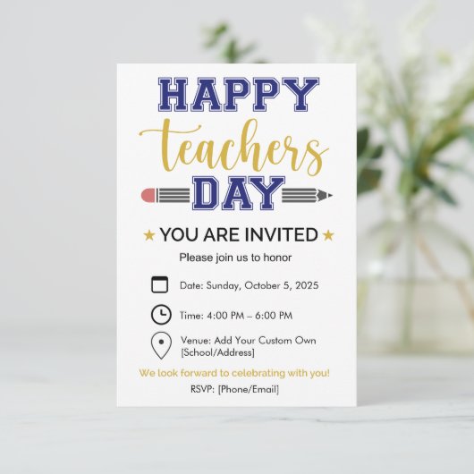 特別な先生の日 招待状 (スタンド正面)