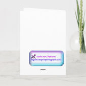 特別な先生日本のさくらんぼ サンキューカード (裏面)