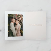 特別な写真の結婚サンキューカード追加 サンキューカード (内部)