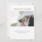 特別な写真の結婚サンキューカード追加 サンキューカード (裏面)