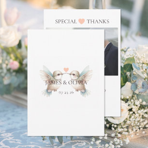 特別な写真の結婚サンキューカード追加 サンキューカード