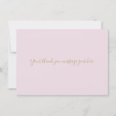特別な出産のお知らせ ベビーシャワーのお誕生 サンキューカード (裏面)