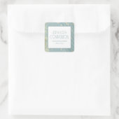 特別な初めての聖体拝領 青と金の十字架 スクエアシール (バッグ)