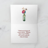 特別な友だちメッセージの猫と海誕生日 カード (内部)