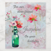 特別な友人の誕生日パーティー ワインラベル (シングルラベル)