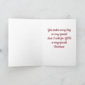 特別な友人はクリスマスを私のHOLIのために特別にする シーズンカード (内部)
