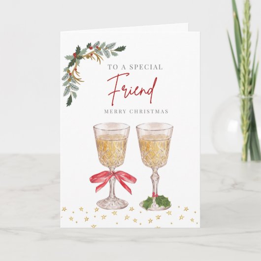 特別な友人へのクリスマス シーズンカード (正面)