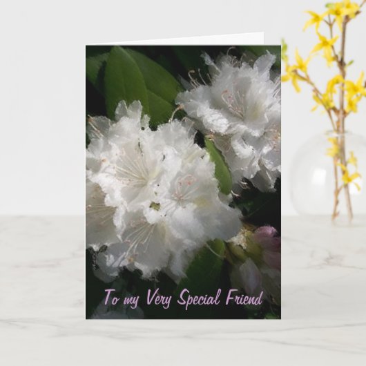 特別な友人 カード (黄色い花)