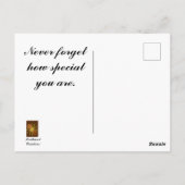 特別な友達に贈るポジティブな黄色の花 ポストカード (裏面)