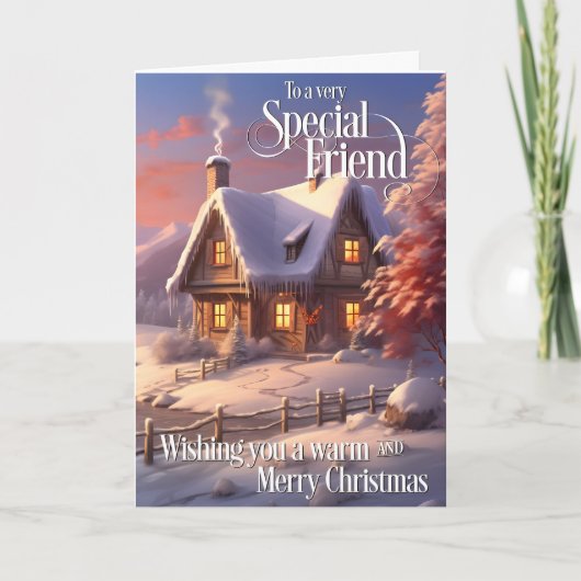 特別な友達のためにクリスマスを祝う カード (正面)