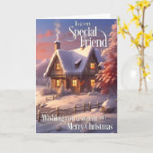 特別な友達のためにクリスマスを祝う カード (黄色い花)