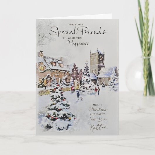 特別な友達のためにクリスマスを祝う カード (正面)