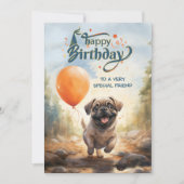特別な友達のための誕生日カード 招待状 (正面)
