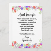 特別な叔母の誕生日 シーズンカード (正面/裏面)