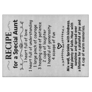 特別な叔母の贈りカスタム物の母の日のためのレシピ カッティングボード