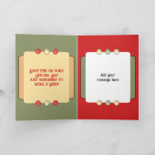 特別な叔母への写真入り名札 赤 カード (内部)