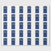 特別な呼出し警察箱の青いオタクのサイエンスフィクション ラッピングペーパー (フラット)