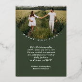 特別な喜びの妊娠発表クリスマスカード 箔シーズンカード (裏面)