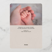 特別な喜び フォト グレー ホリデー 誕生発表 (裏面)