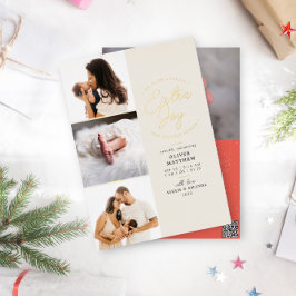 特別な喜び フォト レッド ホリデー 誕生発表