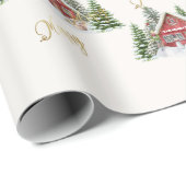 特別な国パーソナライズされたのクリスマスシーン名 ラッピングペーパー (ロールコーナー)