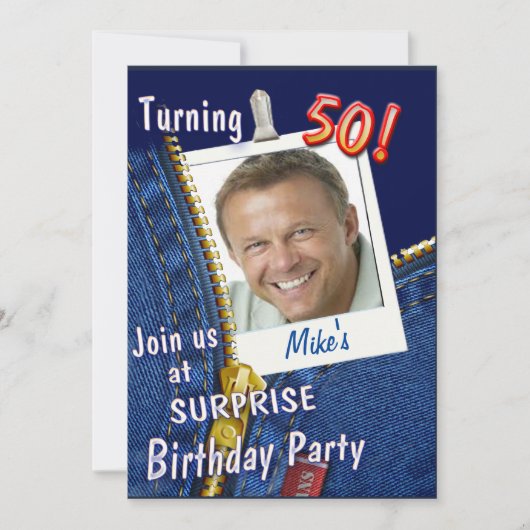 特別な大きな誕生日 招待状 (正面)