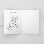 特別な女の子のためのバレリーナ誕生日 招待状 (内部)