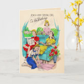 特別な女の子のバースデー・カード カード (黄色い花)