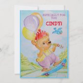 特別な女の子の誕生日グリーティングカード サンキューカード (正面)