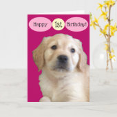 特別な女の子への幸せな第1誕生日 カード (黄色い花)