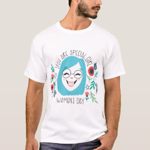 特別な女の子、幸せな女性の日、3月8日です Tシャツ