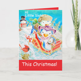 特別な妹からのクリスマスメッセージ カード