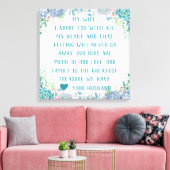 特別な妻への手紙 - 丈夫な多肉植物のデザイン キャンバスプリント (インサイチュ (リビング))