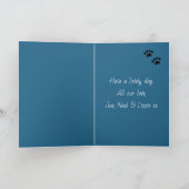 特別な姉妹パーソナライズされた誕生日カードの犬の写真 カード (内部)