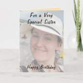 特別な姉妹フォトブラウン誕生日のために カード (正面)