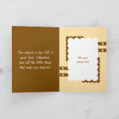 特別な姉妹フォトブラウン誕生日のために カード (内部)