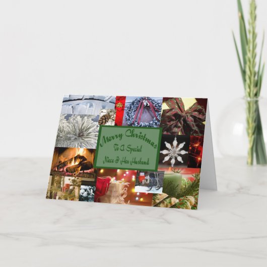 特別な姪と夫のクリスマス シーズンカード (正面)