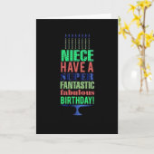 ****特別な姪と若い婦人****誕生日 カード (黄色い花)