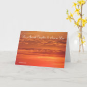 特別な娘と「息子」への記念日カード カード (黄色い花)