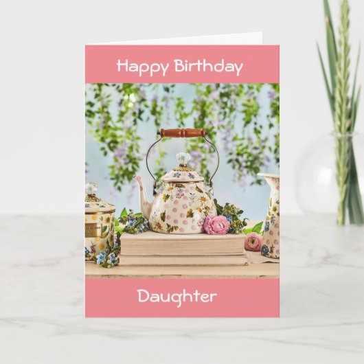 特別な娘のための特別な茶ポット カード (正面)